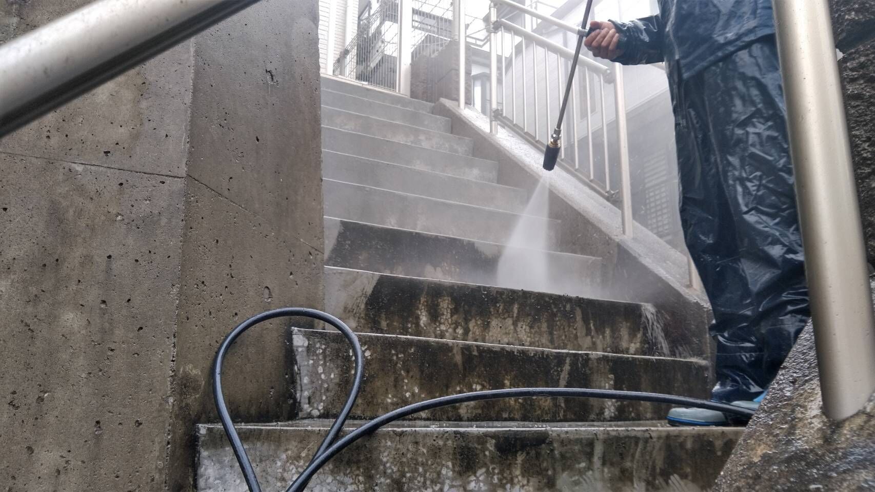 階段洗浄